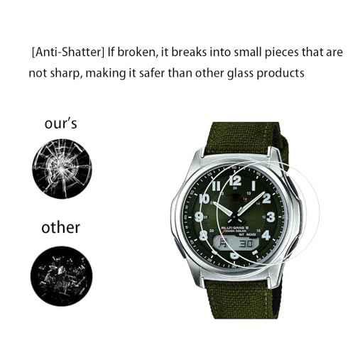 Walieoka Screen Protector Compatible with CASIO WVA-M630,9H Hardness Tempered Glass Protective film,Scratch Resistant Crystal Clear [ 3 Pack]