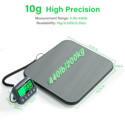 Digital Postal Scale 440lb/0.35oz Accurate Shipping Package Weighing