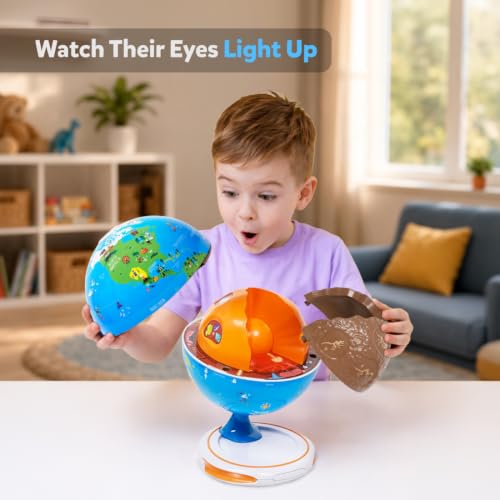Shifu PlayShifu Orboot Core Interactive Globe for Kids Ages 4-10 with AR App, 3-Layer Earth Model, Geological Facts and STEM Learning