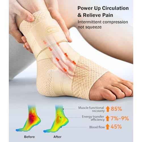 7-Zone Ankle Brace for Women&Men, Nude,M