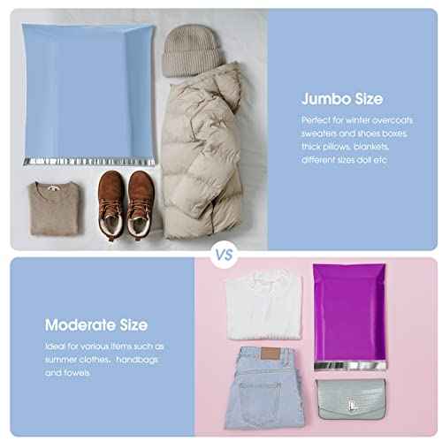 Metronic Poly Mailers 24x24 100Pack Blue, Large Shipping Bags for Clothing, Strong Self-Seal Mailers Poly Bags Shipping Envelopes, Thick Mailing Bags Large Package Bags for Small Business