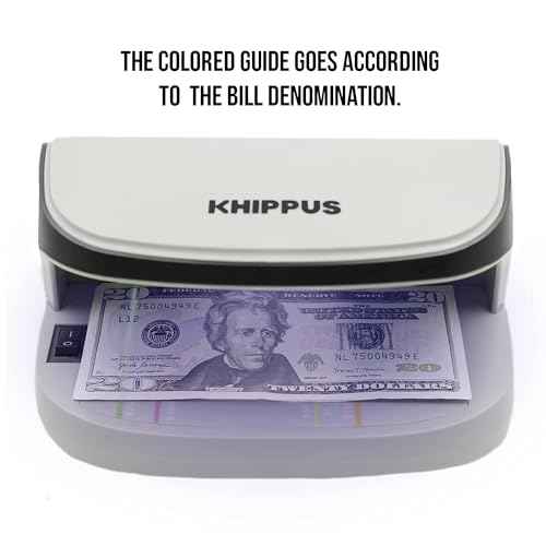 K410 Counterfeit Bill Detector with LED UV Light for Money, Credit Cards and IDs