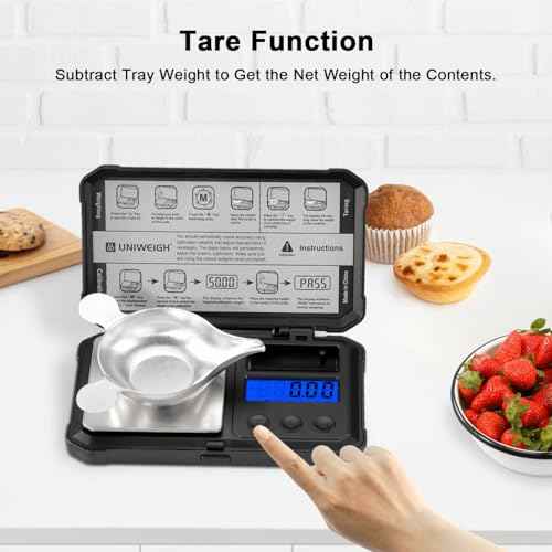 Milligram Scale 50g/0.001g High Precision,Digital mg Scale with LCD/Tare,6 Units Jewelry Scale,Micro gram Scale for Powder,Coins,Gold,Reloading Scale,Included Cal Weight,Batteries