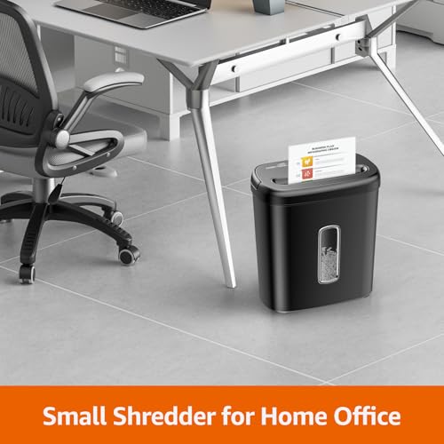 Amazon Basics 8-Sheet Cross Cut Paper & Credit Card Shredder - Black, Auto Shut-Off