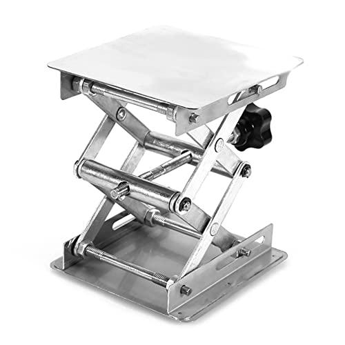 Stainless Steel Lab Lifting Stand 4x4, Height Adjustable 45-160mm for Physical, Chemical & Biological Experiments