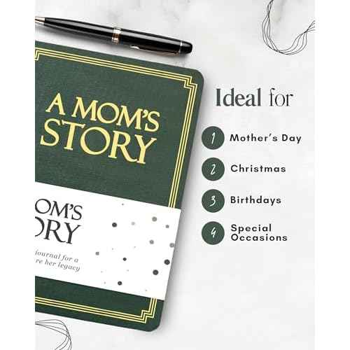 Mom's Life Story Journal (Hardcover): A Meaningful Keepsake for Mom to Share Her Journey and Memories, Book Includes 250+ Prompt Questions, Sentimental Gifts for Mother's Day, Birthday & Christmas