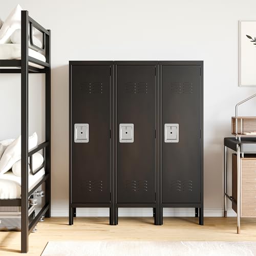 Metal Storage Locker, Lockable Employees Locker with Door, 55" Height