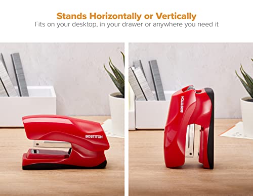Bostitch Heavy Duty 40-Sheet Stapler with 1250 Staples & Staple Remover, Red