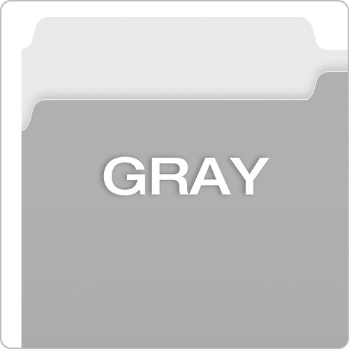 Pendaflex 435013GRA Interior File Folders, 1/3 Cut Top Tab, Legal, Gray (Box of 100)