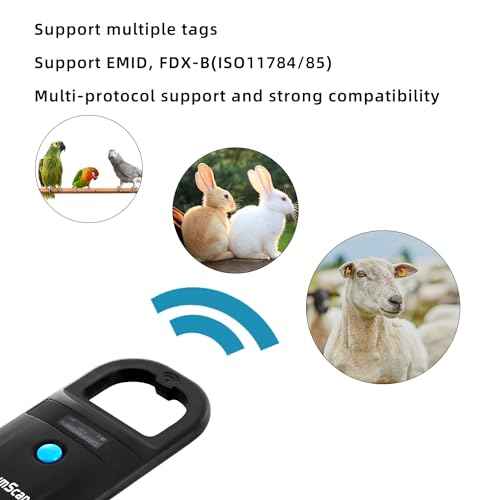 NetumScan Upgraded Pet Microchip Reader Scanner, 256 Data Storage Animal Tag Scanner Rechargeable Handheld Pet Chip ID Scanner with Stable OLED Display for ISO 11784/11785,FDX-B and ID64 RFID EMID