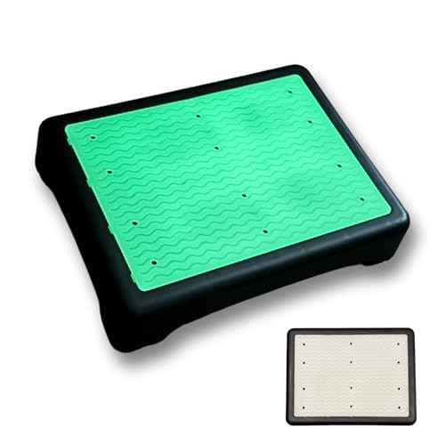 Sturdy 3.35in Mobility Step Stool for Seniors & Adults ? Non-Slip, Luminous Glow in The Dark Top for Safety ? Portable Indoor/Outdoor Riser for Car, Bed, Shower, Stairs & More (Black)