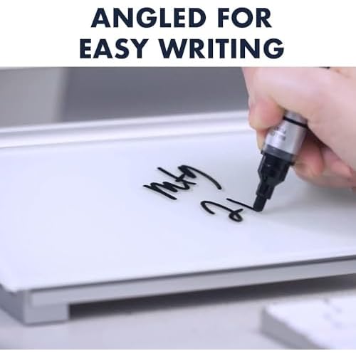 Quartet Glass Dry Erase White Board, Desktop Computer Pad for Notetaking, 18" x 6" Whiteboard, Clean Erase Surface with Storage, 1 Dry Erase Marker, White Surface (GDP186)