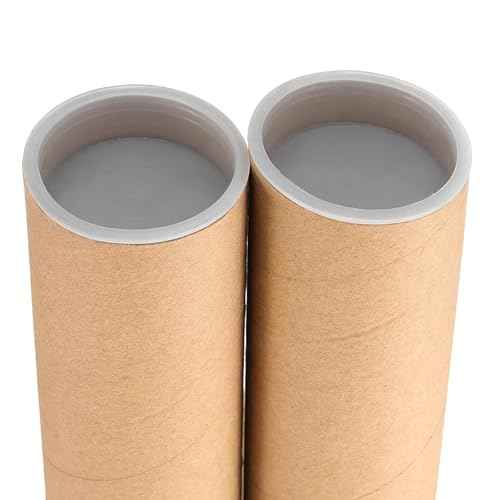 HOIGON18 Pack 2 x 16 Inch Mailing Shipping Tubes with Caps, Thick Mail Tubes Cardboard Mailing Tube for Packing,Shipping, Artwork, Crafts, Storage of Poster