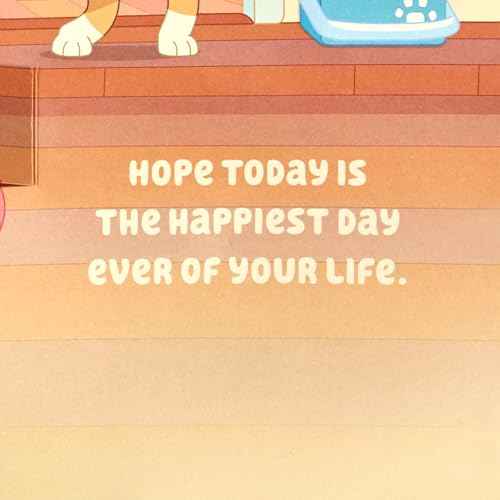 Hallmark Bluey Kids Birthday Card with Sound and Light (Happiest Day Ever) for Son, Daughter, Grandchild