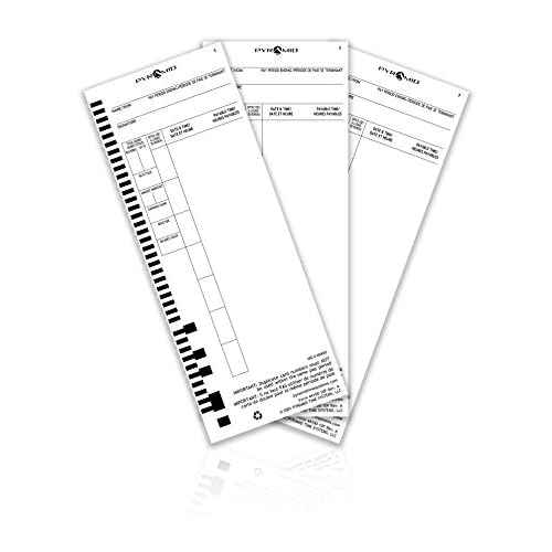 Pyramid Time Systems, 44100-10F, Genuine and Authentic English and French Time Cards for Pyramid Models 4000, 4000ProK, 4000HD, 4000Pro, 5000 & 5000HD Clocks, 100 Pack, Time Cards