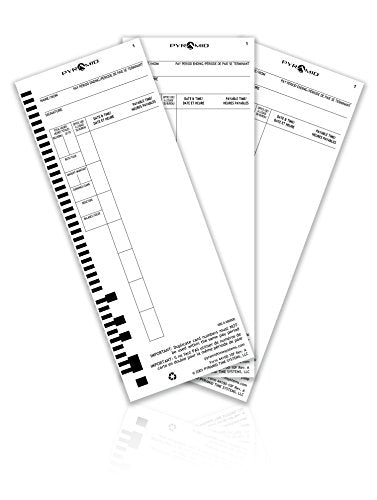 100 Pack Pyramid Time Systems 44100-10F Bilingual English & French Time Cards