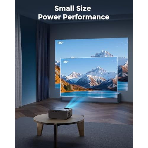 CiBest Mini Projector, 2025 Upgraded Full HD 1080P Support Video Projector, Portable Small Movie Projector, Compatible with iOS/Android/Windows/TV Stick/Box/USB/HDMI