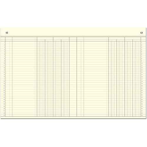 BookFactory Ledger Book/Professional Accounting Ledger/4 Column/Four Columns Notebook- 300 Pages, 8'' x 10'', Two Toned Cover, Section Sewn Hardbound (Made in USA)