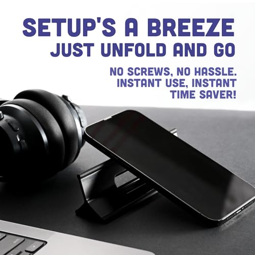 Steepy Portable Laptop Stand for Desk ? Adjustable Height, & Portable Laptop Holder ? Ergonomic Computer Stand for Cooling & Comfort ? Slip-Proof, Sturdy Design ? Universal Fit for 13-17 Inch Devices