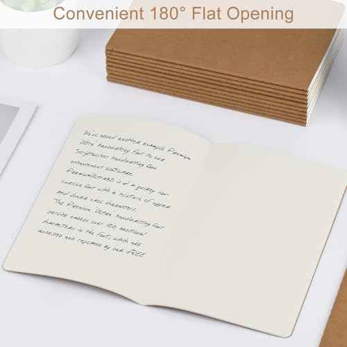 ZCZN 24 Pack A5 Kraft Notebooks Bulk, 8.15x5.5 Inches Blank Journaling Notebooks, Notebooks for Work, Composition Notebooks for School, Journal notebooks for kids, 60 Pages