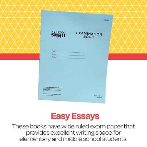 School Smart Examination Blue Book with 8 Pages, 8-1/2 x 11 Inches, Pack of 100 Books