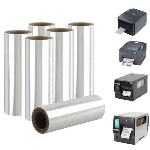 4.33'' x 328' UV Invisible Thermal Transfer Ribbon, Gcore Fluorescent Anti Theft Invisible Marking Ribbon, 1'' Core, Compatible with Zebra TSC GoDEX Argox, 1 Roll, Invisible Shifting to Blue