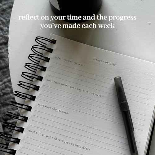 INSIDE THEN OUT 2023 Daily Focus Planner - 6 Month Undated Planner for Productivity, Goal Setting, Intention - Monthly, Weekly, Daily Task Pages - Simple & Minimalistic - Motivation Gift for Women Men