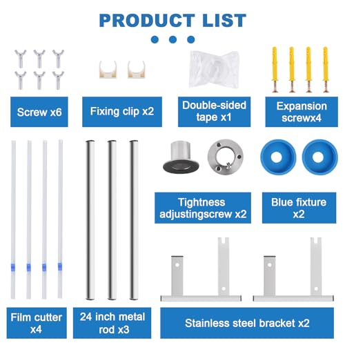 Manual Stretch Film Dispenser Wrapping Machine, 21.6 Inch Stainless Steel Table Stretch Film Packing Machine w/ 4pcs Film Slide Cutter