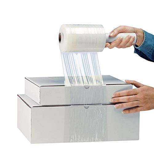 1000 Feet Stretch Wrap With Handle, Clear Film