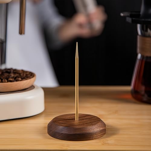 Huacuesy Walnut Ticket Stabber with Brass Tip 5.1x3.1in - 1 Pack