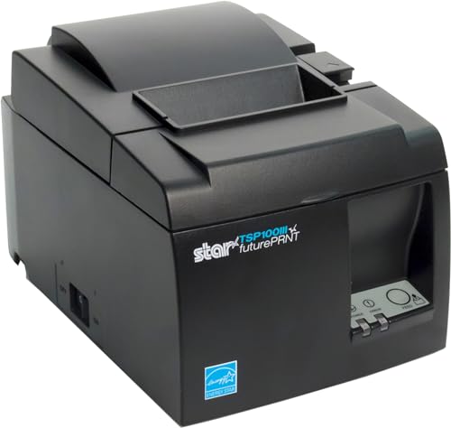 Star Micronics TSP143IIIBi Bluetooth Thermal Receipt Printer Gray - iOS, Android, Windows