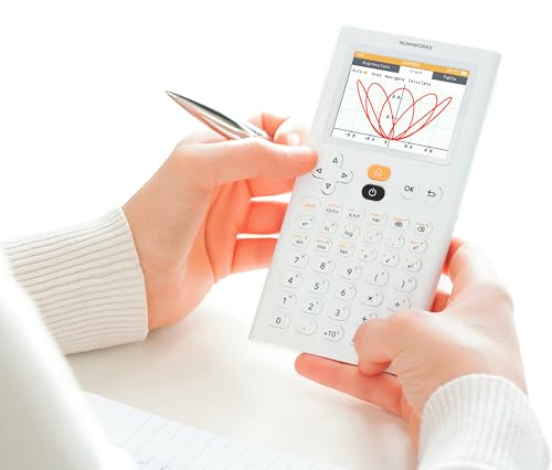 NumWorks Small Graphing Calculator - High-Resolution Color Screen, Multi-Language, Rechargeable Battery