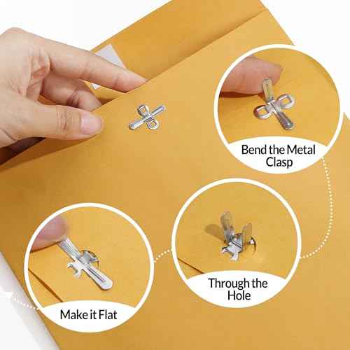 SUNEE Envelops, 9"x12" Brown Kraft Envelopes with Clasp Closure, 28-lb Paper Mailing Envelopes, 100 Count, Great for Filing, Storing or Mailing Documents
