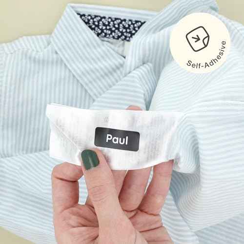 Personalized Name Labels for Kids (180) ? Custom Waterproof & Durable Stickers for Clothing, Daycare, Office & School Supplies - Solid Color