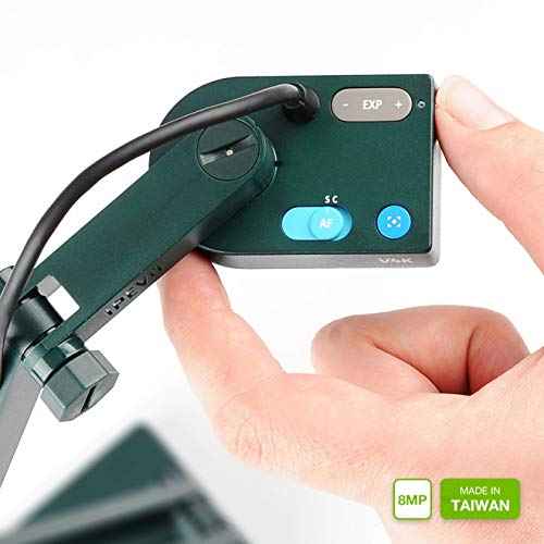 IPEVO V4K Ultra High Definition 8MP USB Document Camera ? Mac OS, Windows, Chromebook Compatible for Live Demo, Web Conferencing, Distance Learning, Remote Teaching