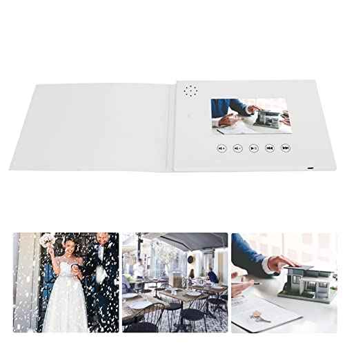 Video Greeting Card, Electronic Greeting Card with LCD Screen, 128M Memory Video Brochure for Father Day Mother Day Christmas Anniversary, Thanks Cards Rechargeable (4.3 Inch)