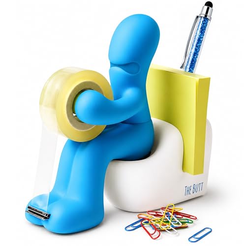 Blue Butt Tape Dispenser – Funny Desk Accessory & Gag Gift, Butt Supplies