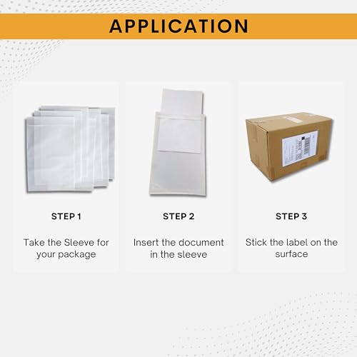 250 Pack Clear Self-Adhesive Shipping Label Sleeves Waterproof Envelopes