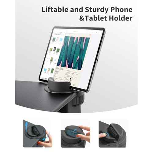 SAIJI Laptop Lap Desk - Fits Up to 17" Laptops, Lightweight Lap Tray Table Stand with Soft Leather Wrist Pad, External Monitor Holder, Lap Desk with Cushion for Home Office Working/Gaming On Couch