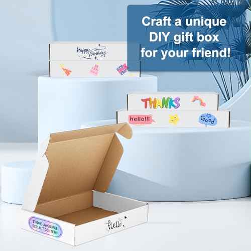 Famagic 30 Pack 13x10x2 Inch Small Shipping Boxes White Corrugated Cardboard Boxes Mailer for Small Business, Mailing Boxes for Packaging Bulk