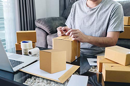 Eupako 4x4x4 Inch Cardboard Mailer Boxes (25 Pack) Brown Small Shipping Boxes