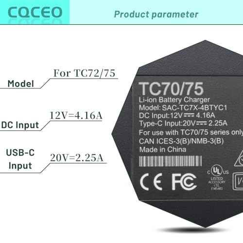 4-Slot Battery Charging Cradle for Zebra TC77 TC70 TC72 TC75 TC70X TC75X TC720L TC75EK TC75AH TC75GK TC700H TC700K TC77HL Barcode Scanner Battery, Compatible with BT-000318 Battery