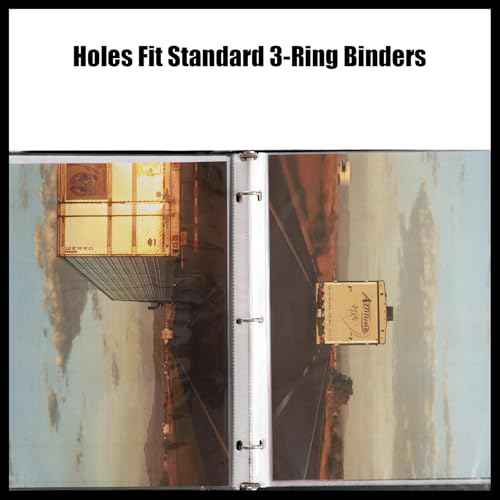 50 Pack Clear Sheet Protectors for 3 Ring Binder, Polypropylene Acid-Free Material, 8.5 x 11 Inch Letter Size, Protector of Your Documents