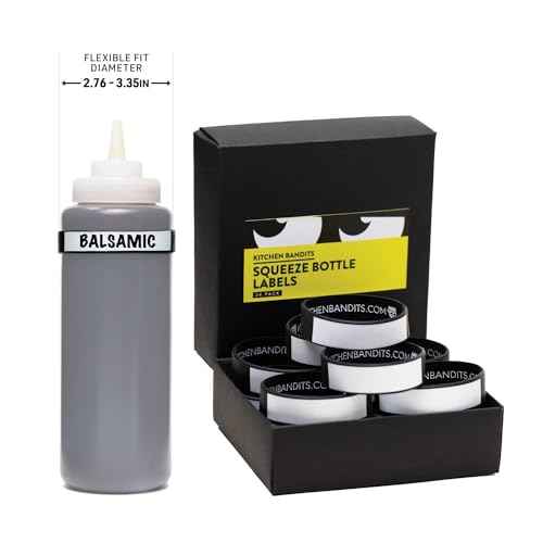 Removable Waterproof Labels for Bottles ? Writable 70mm (2 3/4 inch) Black 24-Pack