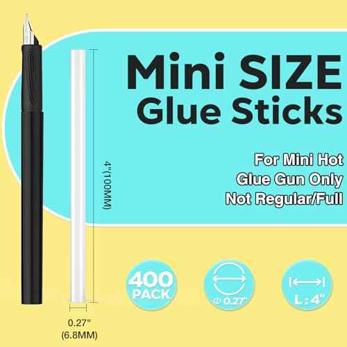 ELDVAP Clear Mini Hot Glue Sticks 800 Count - 0.27"D, 4"L for Most Mini Glue Guns, Multipurpose, All Temperature Sticks for DIY, Craft, Bond, Repairing