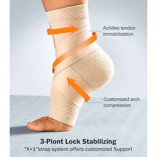 7-Zone Ankle Brace for Women&Men, Nude,M