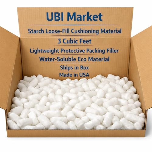 UBI Market Starch Loose‑Fill Cushioning Material, 2 Cubic Feet (15