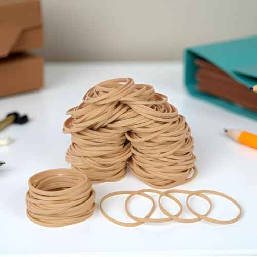 Rubber Bands 210Pcs Size32 Elastic Band Beige Small Rubber Band For Office Home Supplies(3" x 1/8'')