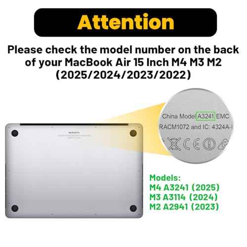 Compatible for MacBook Air 15 inch Case, Foldable Stand, Exquisite PU Leather Protective Hard Shell Cover for M4 M3 M2 2025 2024 2023 A3241 A3114 A2941, Black
