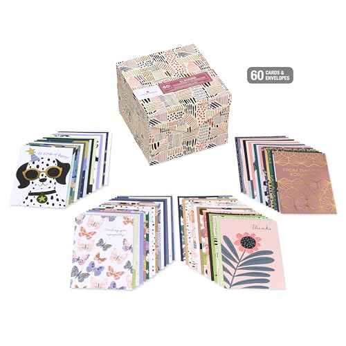 American Greetings All Occasion Deluxe Card Assortment with Envelopes and Storage Box(60-Count)
